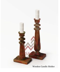 Wood Candle Holder