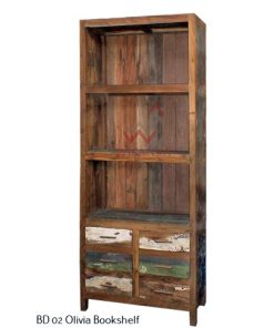 Olivia Boat Wood Bookshelf