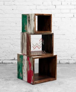 Wooden Square Set of 3