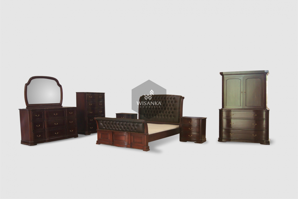 Canada Classic Bed Room Wholesale Jepara Wooden Furniture