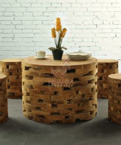 Round Brick Reclaimed Living Set