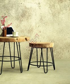 Aksa Wooden Living Set