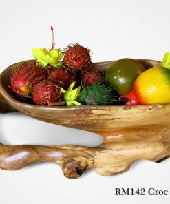Croc Wooden Bowl