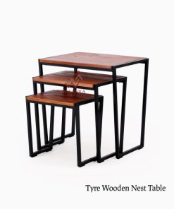 Tyre Wooden Nest Table