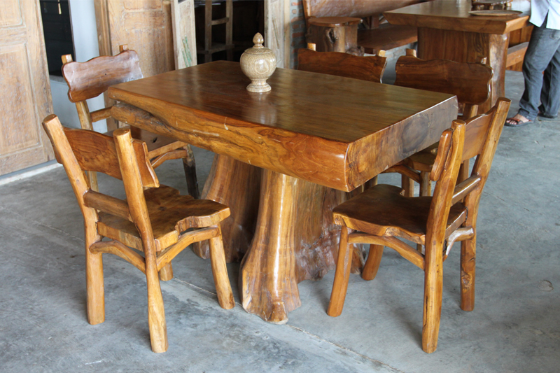 Dark wood furniture